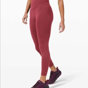 Lululemon Wunder Train Leggings Chianti